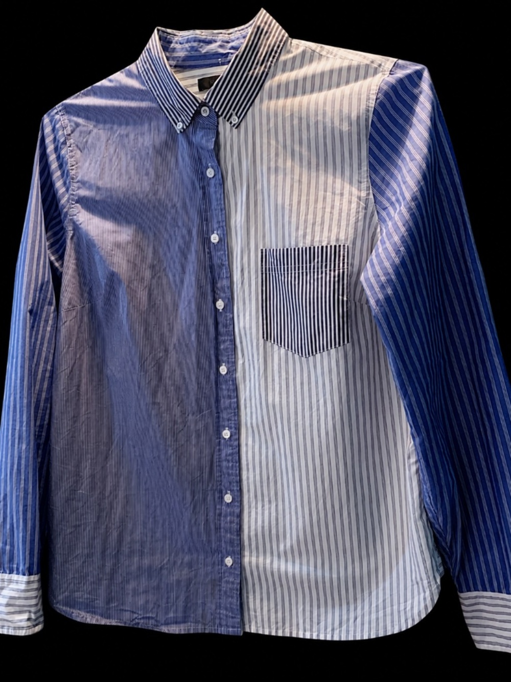 JCREW Women's Patchwork Cotton Dress Shirt